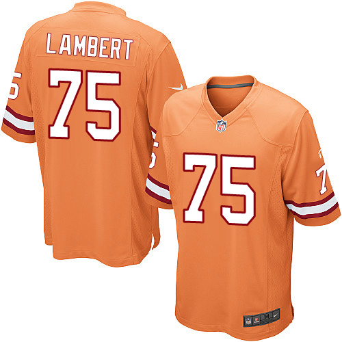 Men's Limited Davonte Lambert Nike Jersey Orange Alternate - #75 NFL Tampa Bay Buccaneers